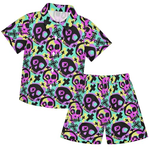 Image of visesunny Little Boys Short Sleeve T-Shirt Beach Shirts for kids children Casual Shorts Set Summer Clothes Outfits