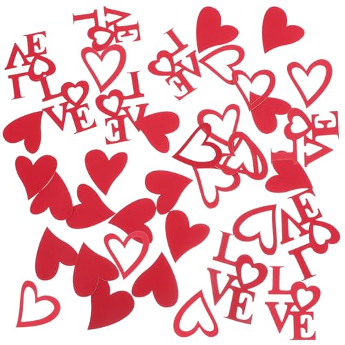 DIYEAH 100 Piezas Confeti de Papel para San Valentín Decoración Brillante para Bodas y Aniversarios Confeti Estable y Resistente para Fiestas Románticas