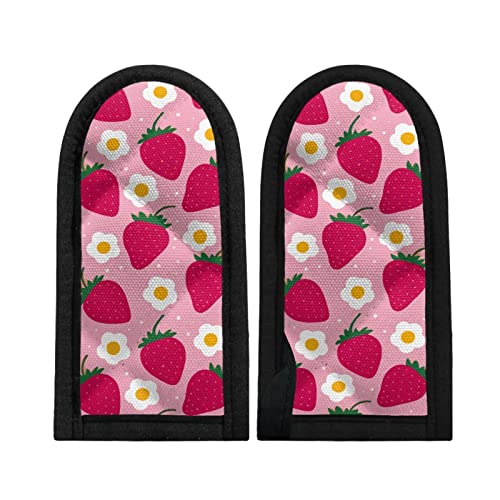 Horeset Strawberry Print Cast Iron Skillet Handle Cover Non-Slip Pot Pan Handle Cover for Baking Supplies,Kitchen,Oven Mitts