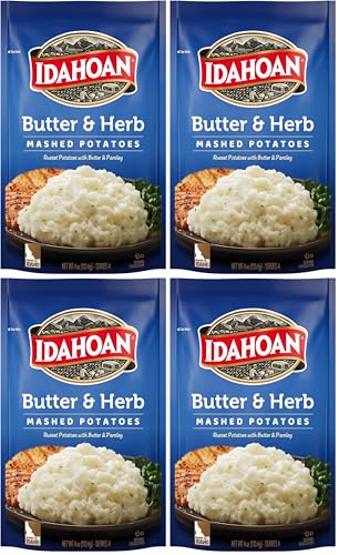 Image of Idahoan Mashed Potatoes, Butter & Herb, 4 oz (Pack of 4)