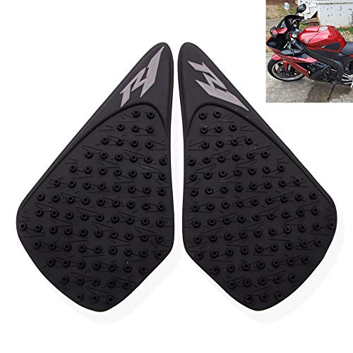 An Xin Pegatina Antideslizante para depósito de Gas de Color Negro, Pegatinas de Agarre de Combustible Laterales de tracción 3M  Yamaha YZF R1 2007 2008