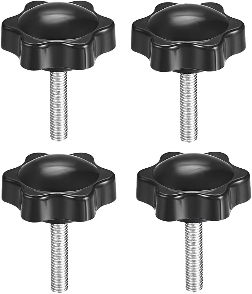 uxcell Clamping Handle Screw Knobs Handle Star Knob M5 x 25mm Male