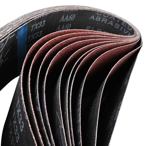 STEBRUAM 10 Stück schleifband 40X303 Körnung 60/80/100/120/240