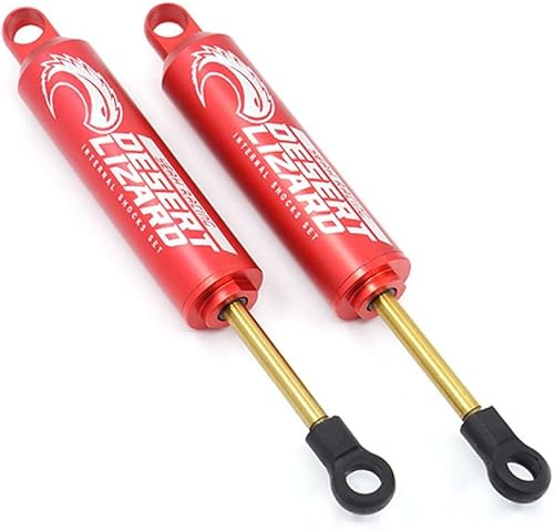 Yeah Racing Par de choque interno de dos etapas del lagarto del desierto de 328.1 ft m rojo para la correa eslabonada