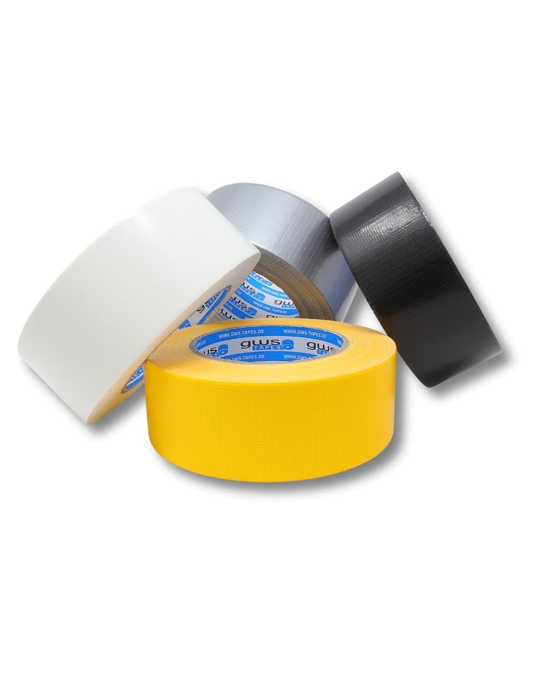 gws Gewebe-Klebeband, Synthesekautschuk-Panzertape-Duct-Tape, von Hand reißbar, 27 Mesh-Gewebe, Gewebeklebeband zur vielseitigen Anwendung 50 m x 48 mm (24, Gelb, 50 m x 44 mm)
