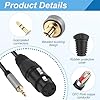 Female XLR to 3.5mm Jack Cable Adapter Balanced Converter 1/8 inch Mini TRS Stereo Mono Audio Mic Lead for Guitar Mixer Speaker Playing Live Recording Device Condenser Dynamic Shotgun Microphone 1m #1
