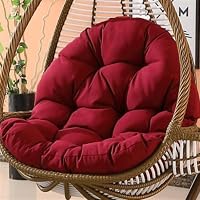Cuscino Per Sedia A Uovo In Rattan – Spesso, Sfoderabile, Con Cuscino Testa - 3