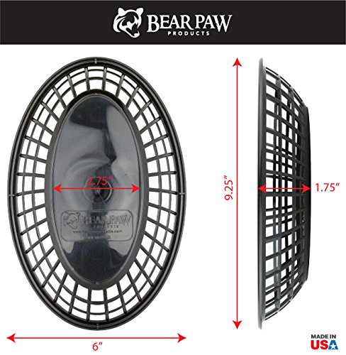 Bear Paws - Food Baskets - Plastic Basket - Oval Bread Baskets - Serving Basket - Restaurant Baskets - Deli Tray - Fries, Burgers, Crawfish - 72 Count, Black - Thumbnail 2