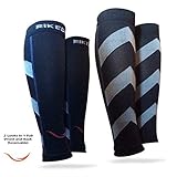 Rikedom Sports Calf Sleeves Guard Socks, Black, 1 Pair