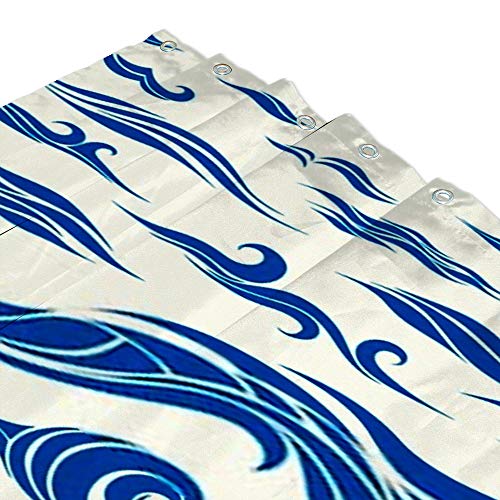 Rideau de douche polyester de qualité supérieure aux motifs silhouettes - 4