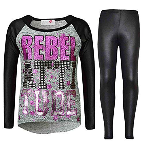 Leggings y top niña de 3 a 13 años ropa infantil Rebel Attitude