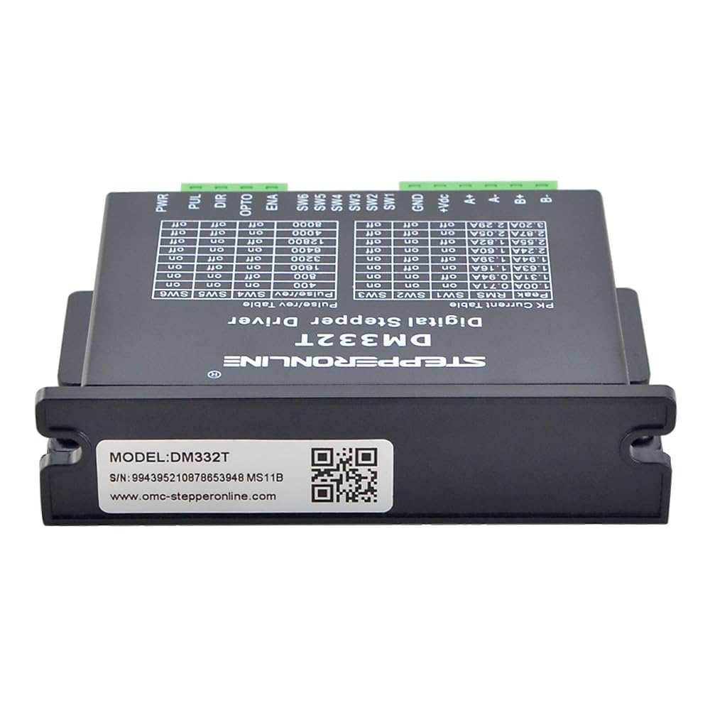 STEPPERONLINE Motor paso a paso digital Driver 1.0-3.2A 18-30 VDC para Nema 17, 23 motor paso a paso
