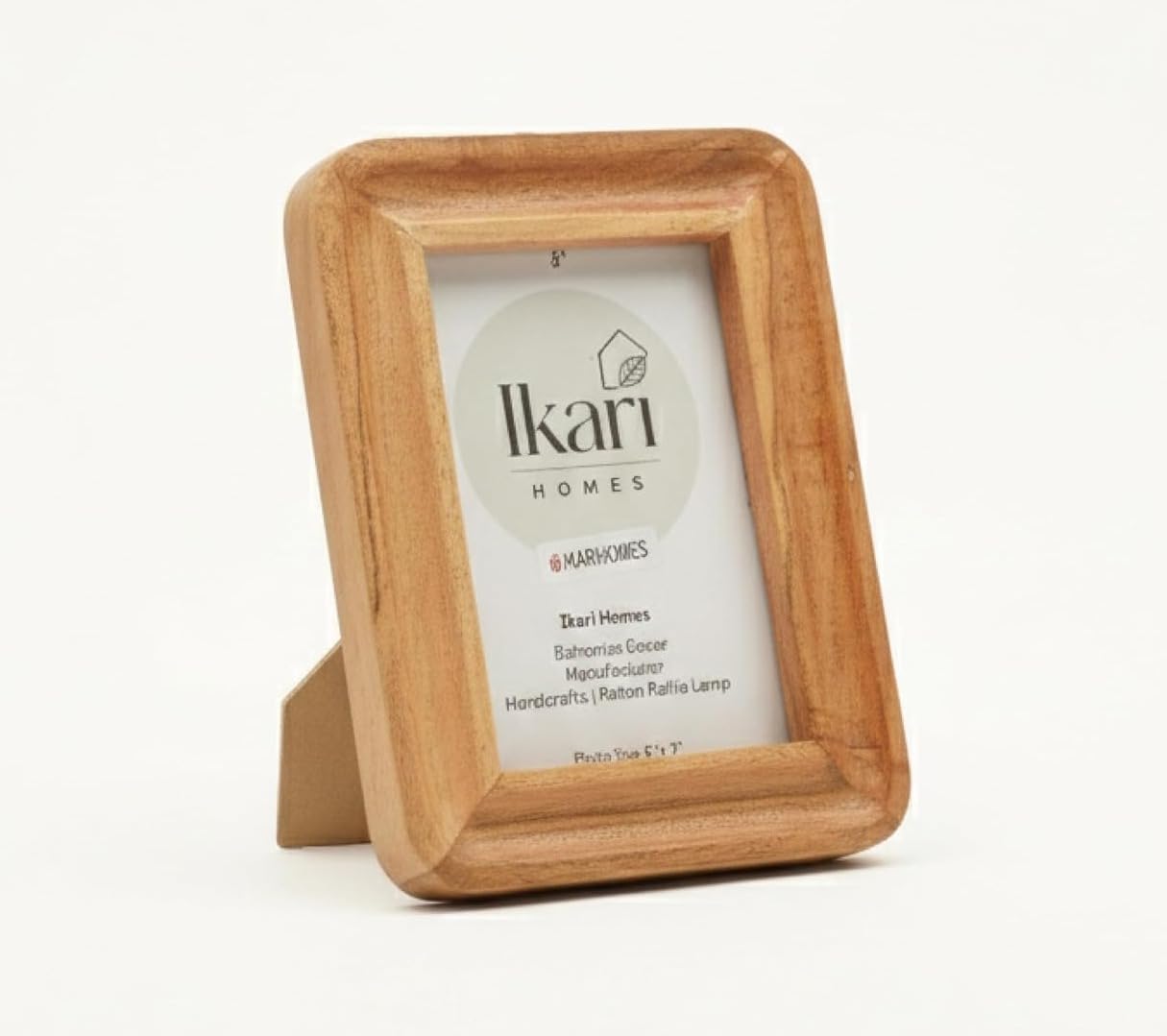 Ikari Homes Premium Solid Wood Photo Frame for Tabletop & Wall Hanging | Boho Aesthetic Picture Frame with Strong Back Support & Hanging Hook| Heavy Sturdy Artisan Crafted Walnut Finish