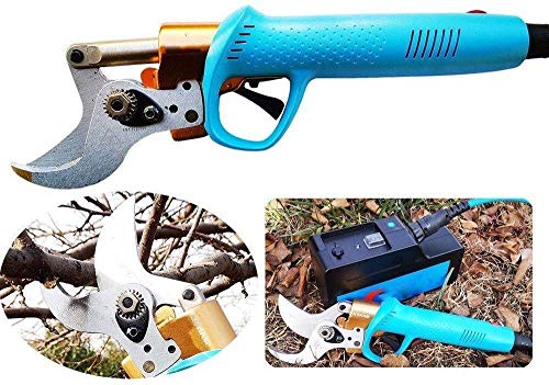 WYZXR Pruning Shears, Electric Pruning Shears- Secateurs Garden Shears Fruit Trees/Shrub Branches, Rechargeable Lithium Battery 6-8h Working Time Max Cutting Dia 40mm/1.57Inch
