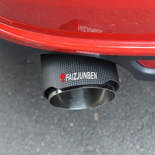 Miniatura 5 de Punta de escape de coche de fibra de carbono 2.1 pulgadas entrada 3.5 pulgadas escape silenciador punta tubo de escape de fibra de carbono para tubo