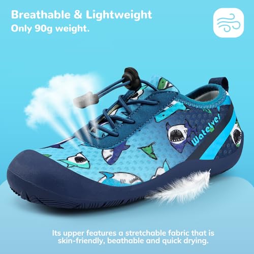 Image of WateLves Wide Toddler Water Shoes Kids Barefoot Athletic Sneakers Girls Boys Quick Dry Aqua Socks for Beach Hiking Swim Kayak Sport Accessories, Camping Essentials
