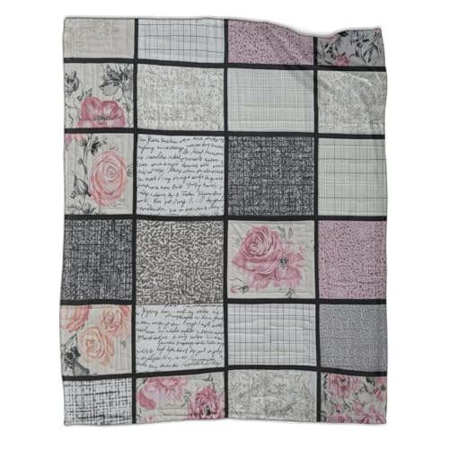 Plaid literie vintage doux et grand jeté de canapé imprimé 3D