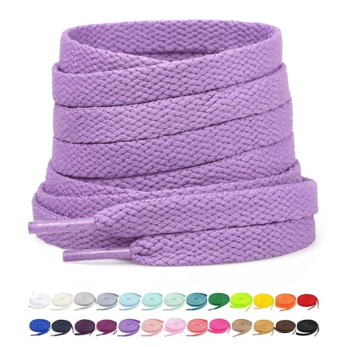 Image of Stepace [2 Pairs Flat Shoe Laces for Sneakers 30 inch-72 inch Length 26 Color Shoelaces