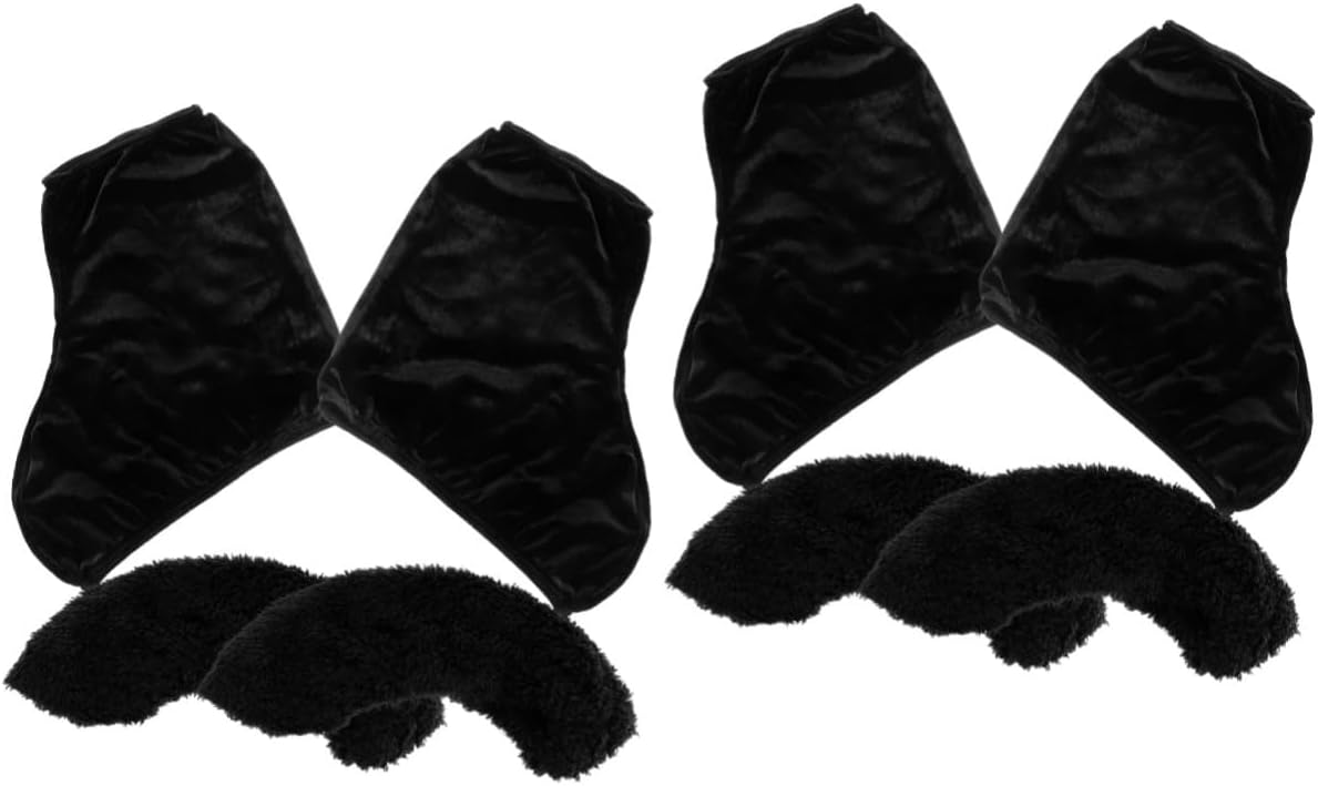 KESYOO Polyester Black Skating Accessory Velvet Cover Portable Boot Protectors Wear Resistant Skates Covers