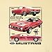 Ford Mustang 1968 1971 1969, Classic Vintage Front and Back Garment-Dyed Washed Cars and Trucks Mens Short Sleeve T-Shirt, Banana, Medium