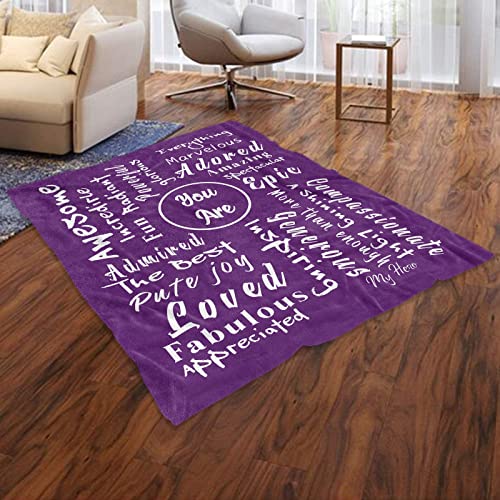 Zhshwat Get Well Soon Gifts For Women, Mothers Day Birthday Gift For Friend, You Are Awesome Purple Blanket Throw Inspirational Gifts For Women #TOP1