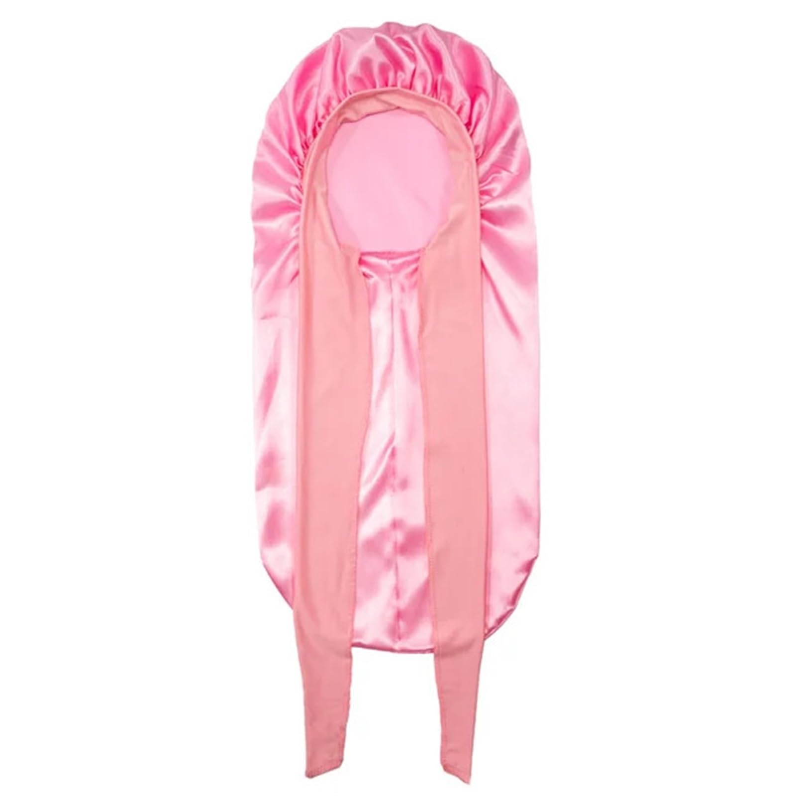 Seidenhaube Haarpflege Extra große, lange Haar-Mütze aus Seide mit elastischem Satin-Haarband, bequeme Kopfbedeckung, Nachtschlafmütze for Schlafen unter der Dusche FüR Schlafende(Pink)