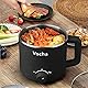 Vocha Elektrische Hot Pot Topf, 1.6L Kleiner Elektrischer Kochtopf, Tragbare Schneller Nudelkocher, Multikocher für Suppe/Ramen/Pasta/Haferflocken/Ei, 250W/600W
