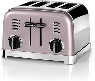 Cuisinart CPT180PIE 4 Wide Slot Toaster for All Types of Bread, 6 Toast Levels, 1800W, Bagel, Defrost and Reheat Function,…