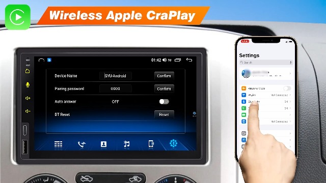 2 DIN Autoradio, BT Autoradio, Car Play Mit Kabellosem Carplay Und Android Auto, Doppel DIN, 7 Zoll HD Touchscreen, RDS FM Radio/ Typ C/ Schnellladung/ Mikrofon/ Rückfahrkamera, € 35,  (9871 Seeboden