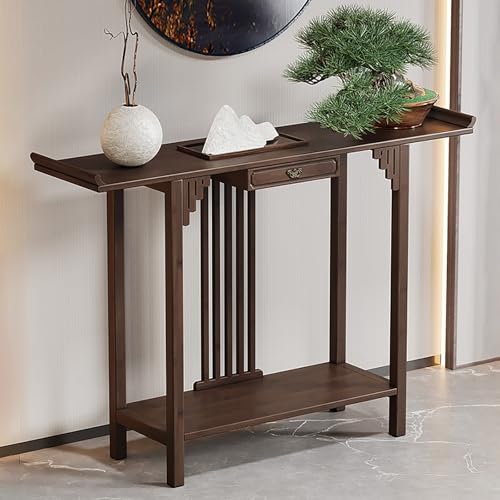 Consola estrecha para entrada de madera maciza mesa de centro pasillo 100cm 2