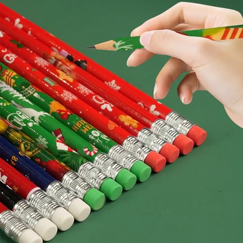 24 Piezas Lápiz con Borrador Navideños, Lápices de Madera Navidad Calendario de Adviento Regalo Obsequios, Lápices Navideño Set de Regalos Escolares de Navidad para Estudiantes Niños Colegas 24 Piezas Lápiz con Borrador Navideños, Lápices de Madera Navidad Calendario de Adviento Regalo Obsequios, Lápices Navideño Set de Regalos Escolares de Navidad para Estudiantes Niños Colegas