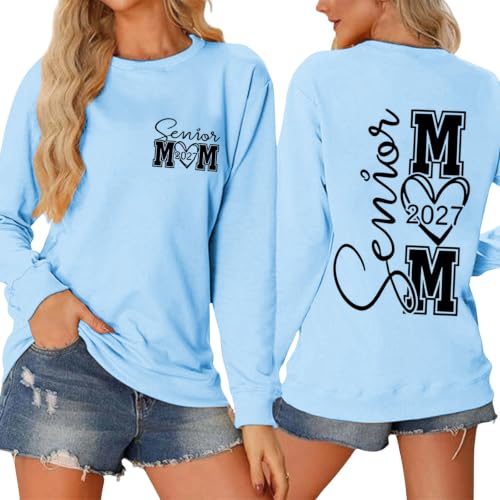 Senior Mom 2027 Shirt Senior Mom Shirts Class Of 2027 - Crewneck Sweatshirt