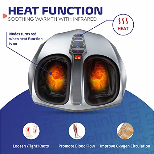 Belmint Foot Massager Machine - Shiatsu Foot Massager With Heat, Deep-Kneading Foot Massager For Plantar Fasciitis, Neuropathy - Unique Gifts For Him Her/Women & Men #TOP6