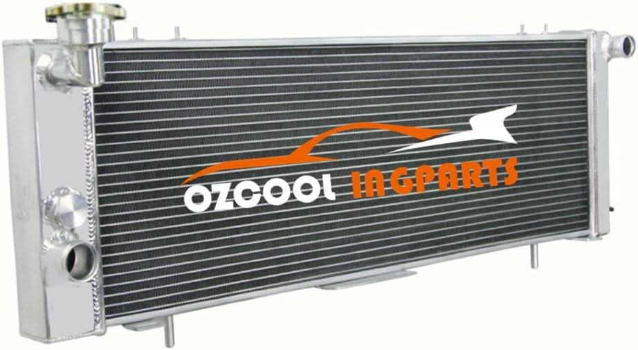 OzCoolingParts Jeep Cherokee XJ Radiator, 3 Row Core Aluminum Radiator for 1991-2001 92 93 94 95 96 97 98 99 Jeep Cherokee XJ Comanche Manual, 2.5L 4.0L L4 L6 Engines