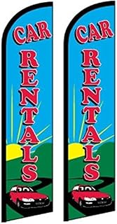 2 Windless, Swooper, Flutter, Feather, Banner Flags CAR RENTALS