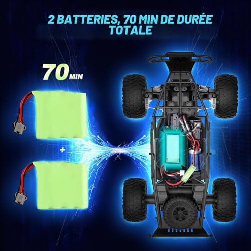 Voiture télécommandée de course pour explorer les parcs et terrains extérieurs