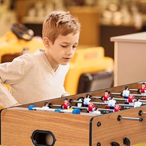 GYMAX Folding Foosball Table, 27” Freestanding Foosball Table with Balls for Family Gaming Room, Soccer Game Table for Adult Kids ASTM Certificated GYMAX Folding Foosball Table 27 Freestanding Foosball Table with Balls for Family Gaming Room Soccer Game Table for Adult Kids ASTM Certificated