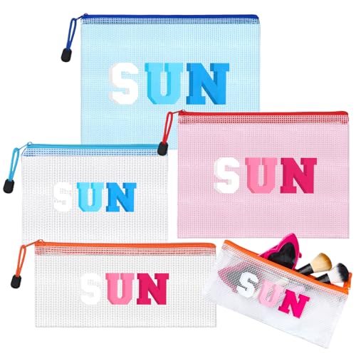 4 Pack Waterproof Beach Sunscreen Zipper Pouches