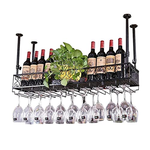 Support de bouteilles de vin de plafond pour libérer l'espace de cuisine