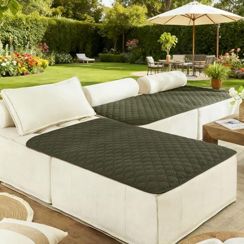Image of gogobunny 100% Double Sided Waterproof Dog Blanket Soft Pet Bed Cover Reversible Protect Furniture Couch Sofa Car for Puppy Cat Kids (Dark Olive /Light Olive, 40x50 Inch (Pack of 1))