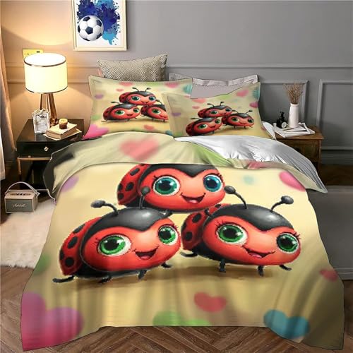 Housse de couette chaton King parure de lit microfibre super douce effet 3D - 6
