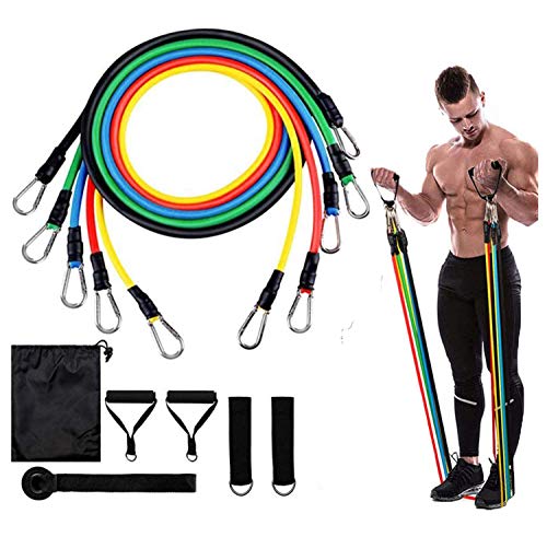 N/Y 11 Pack Exercise Resistance Bands Portable Home Gym Accessories Exercise Stretch Fitness Home Se N/Y 11 Pack Exercise Resistance Bands Portable Home Gym Accessories Exercise Stretch Fitness Home Se