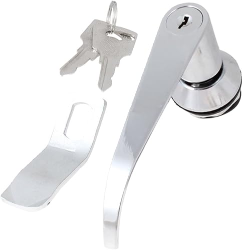 IIVVERR Manija giratoria de 4.6 in de largo Archivador Puerta Puerta Metal Cerradura w 2 Unids Llaves (Manija giratoria 4.6 in. Máquina de largo