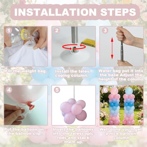 Kit d'arche de ballons de table 3,7 m structure robuste pour grand mariage