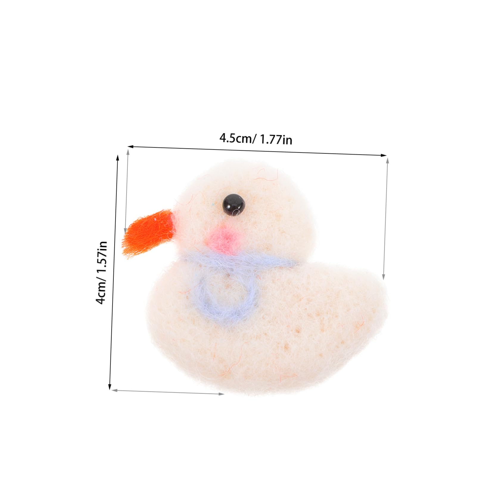 TOBBOMEY Wool Felt Supplies 4pcs Adorable Handmade Needle Felted Goose Ornaments for DIY Decorations