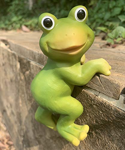 iRonrain Decoración de Jardín Rana Estatua al Aire Libre - Figuras Divertidas y Lindas Esculturas de Animales Porche Decoraciones Exteriores para Patio Césped Patio Adornos Regalos a Prueba de Agua Cover