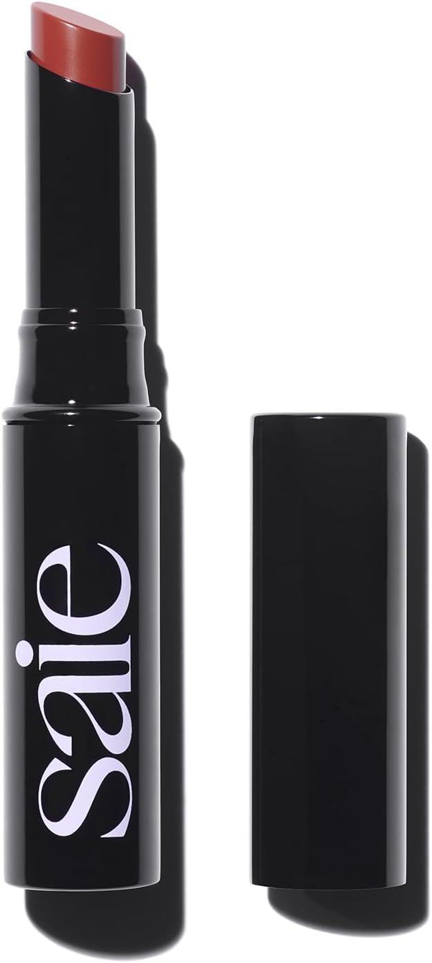 Saie Lip Blur Soft Matte Lipstick - Long Lasting Lipstick with Hydrating, Buildable Coverage - Enriched with Hyaluronic Acid + Softening Jojoba to Nourish Lips - Dada (0.07 oz)
