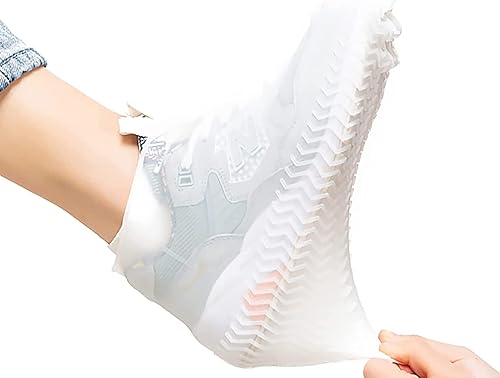 Fundas de zapatos impermeables para hombres y mujeres, fundas elásticas reutilizables para zapatos para lluvia, transparentes, XL