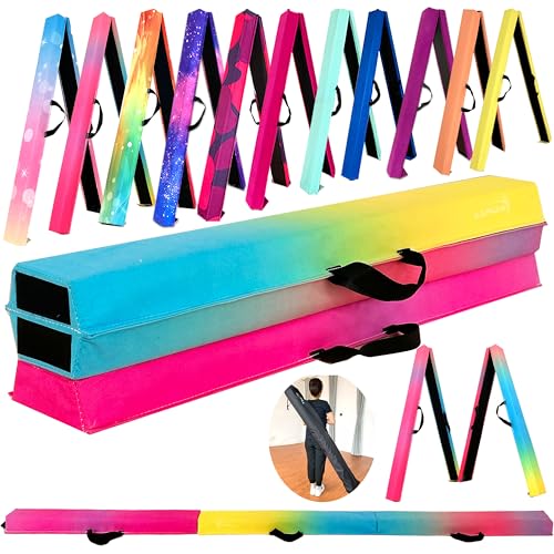 Image of Marfula 6 FT / 8 FT / 9 FT Folding Gymnastics Beam Foam Balance Floor Beam