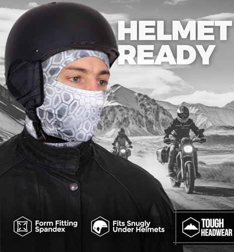 Image of Tough Headwear Balaclava Ski Mask - Breathable Face Mask for Men - Flexible Hinge Full Face Cover - Windproof Motorcycle Gear